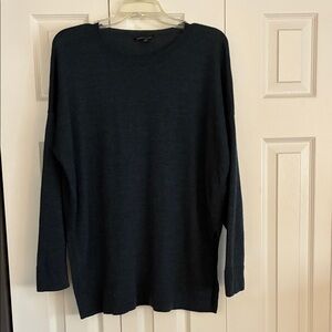 Eileen Fisher Dark Green Crew Neck Sweater